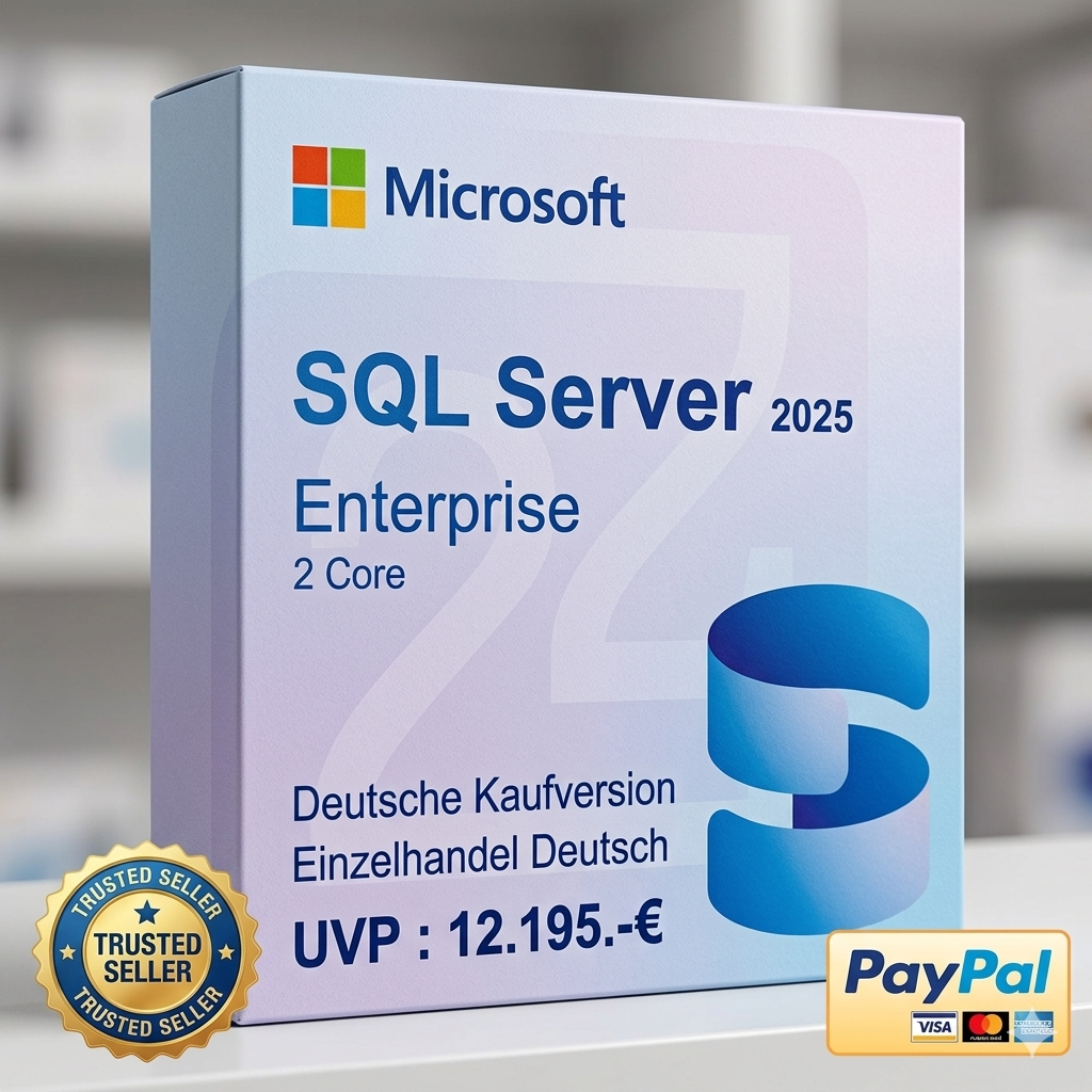 Windows SQL Server 2025 Enterprise 2Core | Kaufversion Deutsch ESD UVP:  12.195â¬