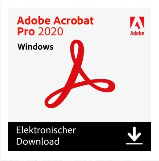 Adobe Acrobat PRO 2020 kein Abo, Windows, zeitlich unbegrenzt Digitaler Download