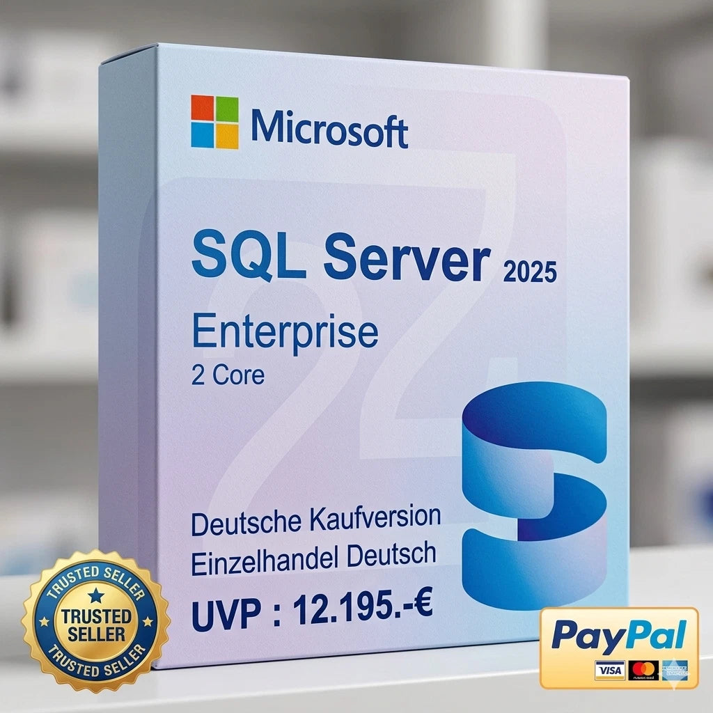 Windows SQL Server 2025 Enterprise 2Core | Kaufversion Deutsch ESD UVP: 12.195€
