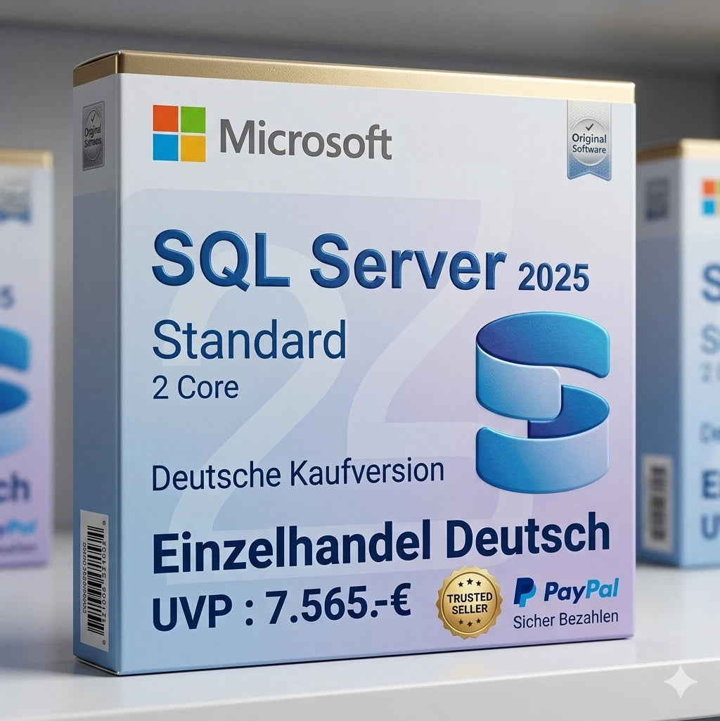Windows SQL Server 2025 Standard | Kaufversion Deutsch UVP: 7.565,85.- € ESD
