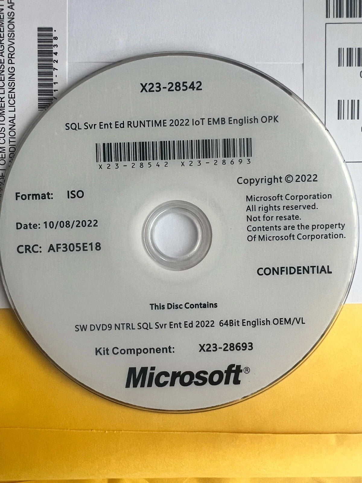 Microsoft SQL Server 2022 Enterprise DVD + Lizenzpaket Kit UVP 27.499.- € NEU